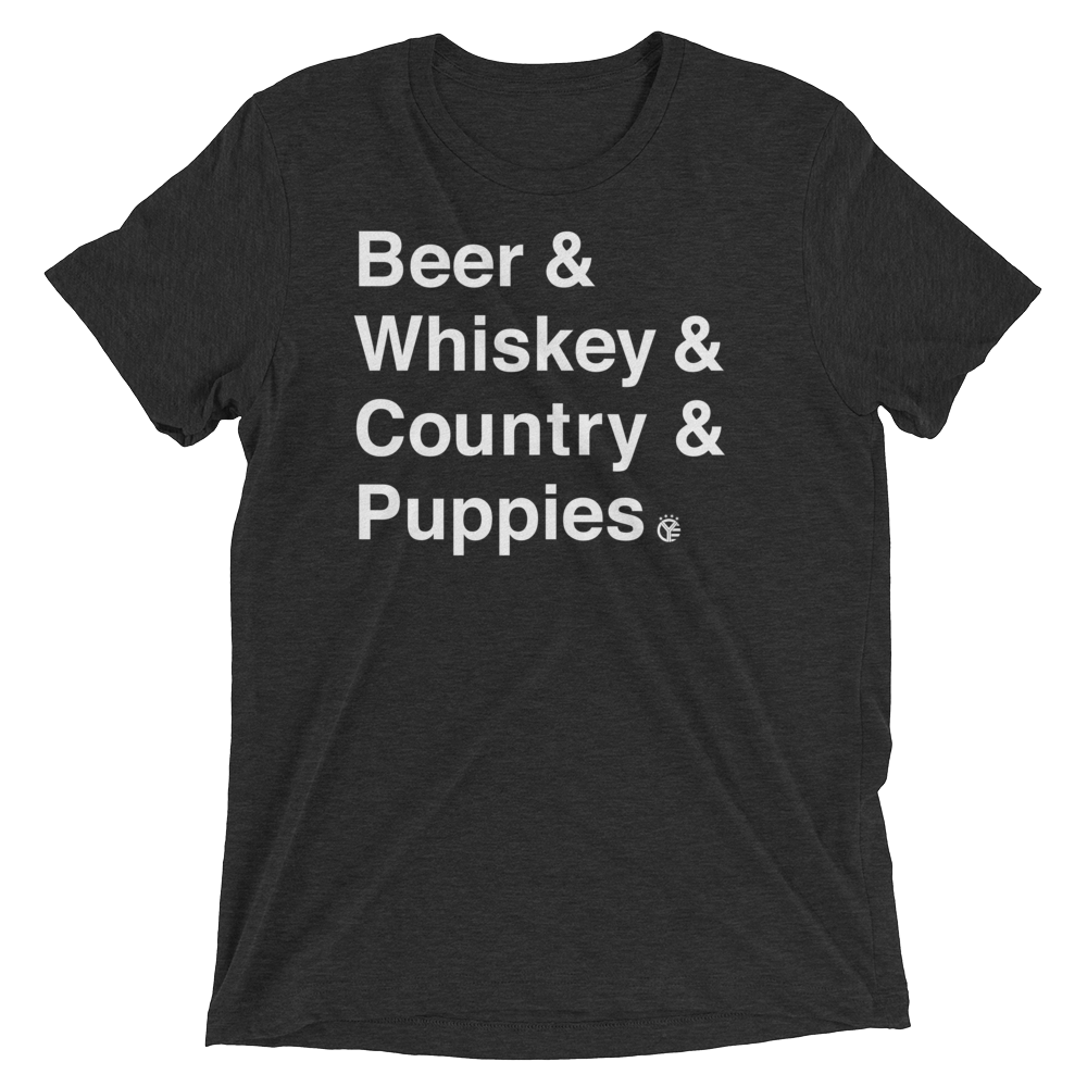 Beer Whiskey Country Puppies T Shirt