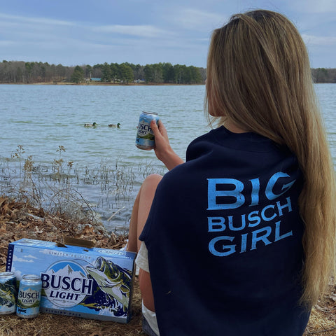 Big Busch Beer Girl Crewneck Sweatshirt