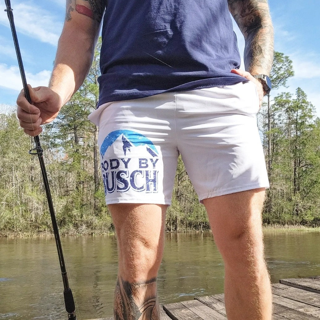 Body By Busch Beer Swim Trunks Whiskey Riff Shop
