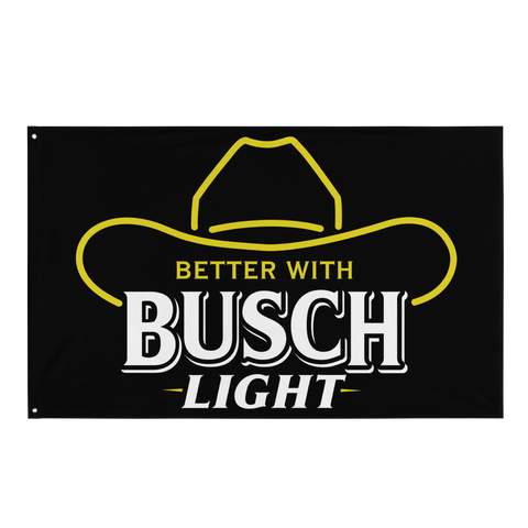 Better With Busch Light Cowboy Flag