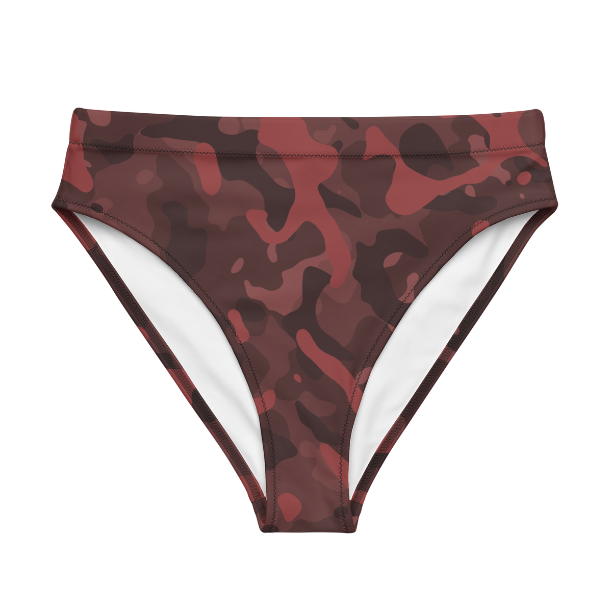 Red Camo High Waisted Bikini Bottom Whiskey Riff Shop