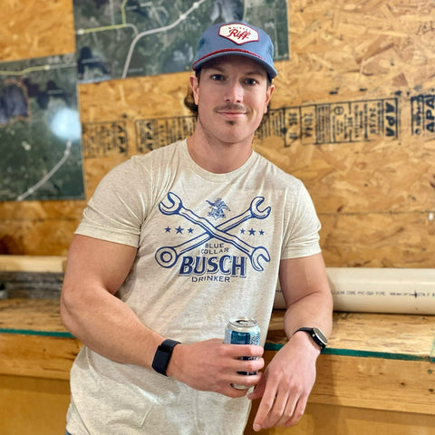 Blue Collar Busch Beer Drinker T-Shirt