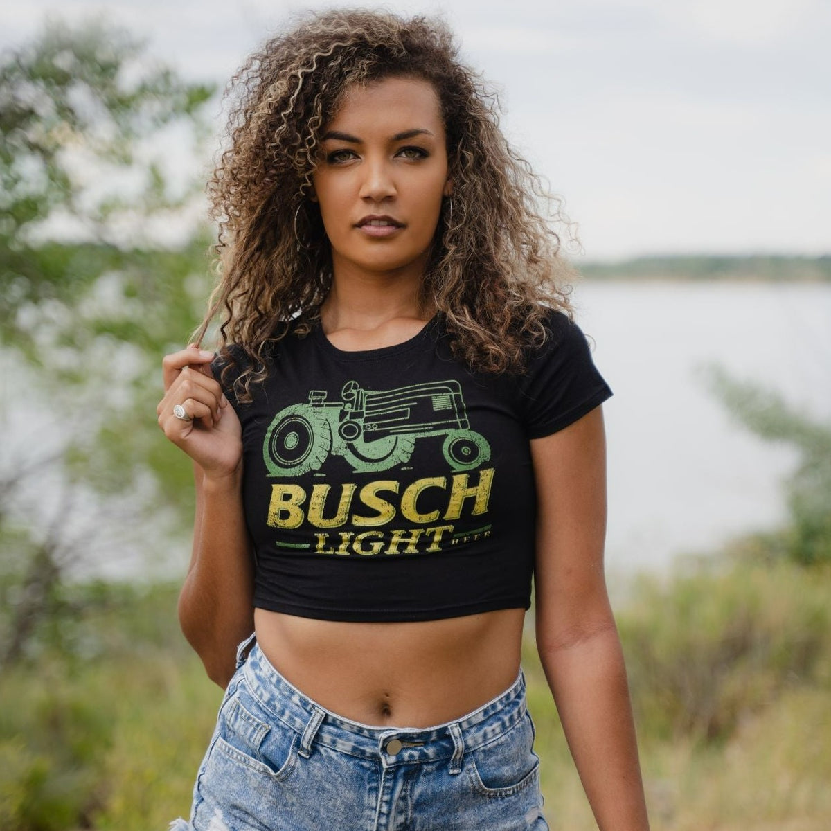 Busch Light Tractor Crop Top Tee – Whiskey Riff Shop