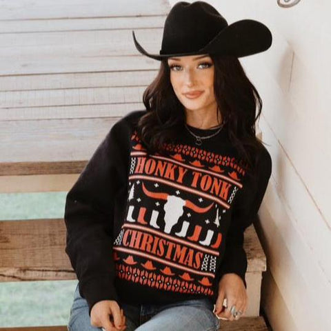 Honky Tonk Ugly Christmas Sweater