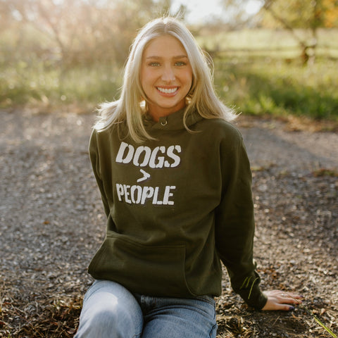 DOGS > PEOPLE Hoodie Benefiting Got Your Six Support Dogs