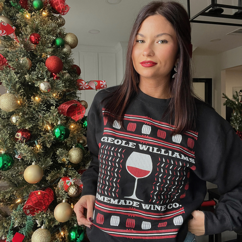 Creole Williams Homemade Wine Co. Ugly Christmas Sweater