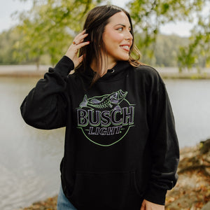 Busch Light Largemouth Bass Neon Sign Hoodie