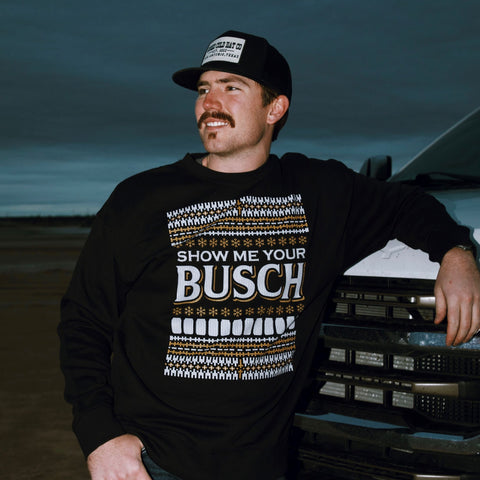 Show Me Your Busch Beer Ugly Christmas Sweater