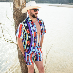 Ugly '90s Country Groovy Button Down Shirt