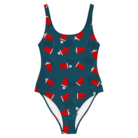 Beer Pong One-Piece Swimsuit