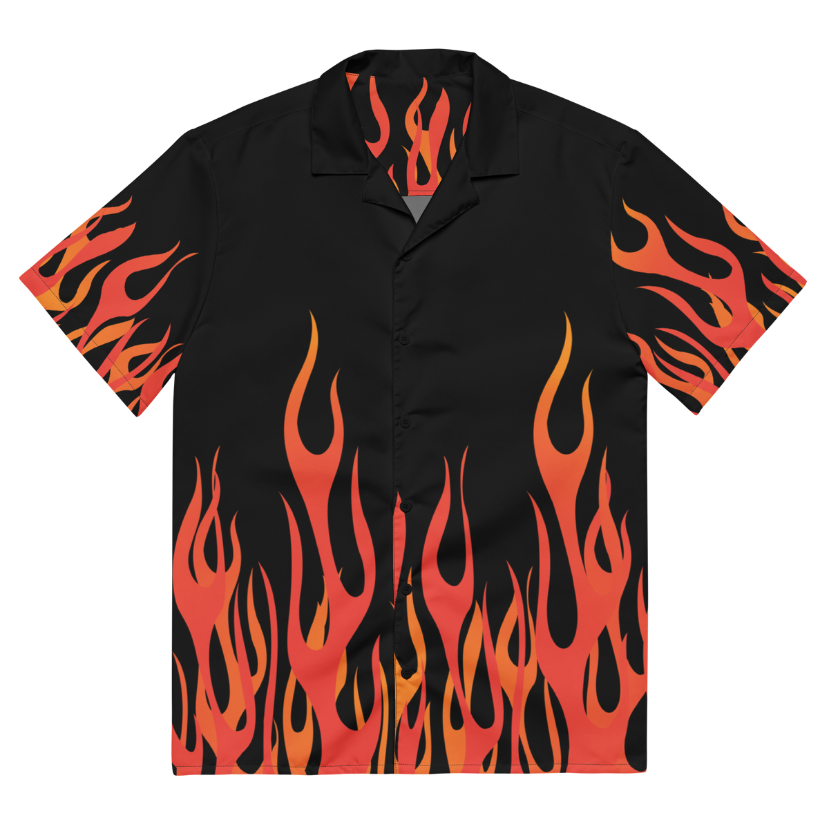 Retro Flames Button Down Shirt – Whiskey Riff Shop
