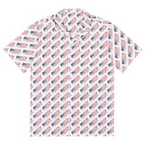 Busch Light '90s USA Flag Logo Button Down Shirt