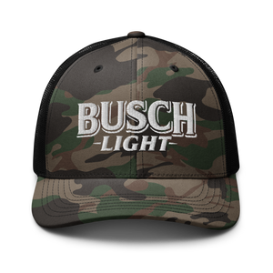 Busch Light Logo Camo Trucker Hat