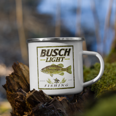 Busch Light Fishing Largemouth Bass Camping Mug