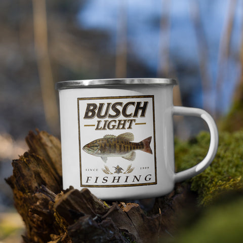 Busch Light Fishing Smallmouth Bass Camping Mug