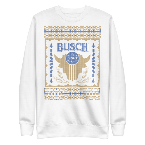 Busch Light Bison Ugly Christmas Sweater