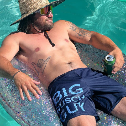 Big Busch Beer Guy Swim Trunks