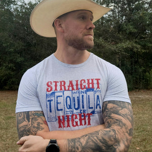 Straight Tequila Night Red, White & Blue T-Shirt