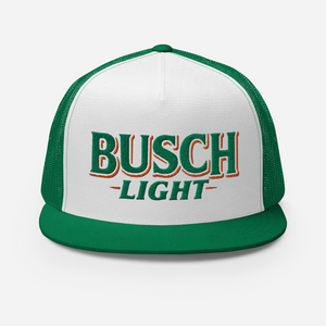 Busch Light Green Snapback Trucker Hat