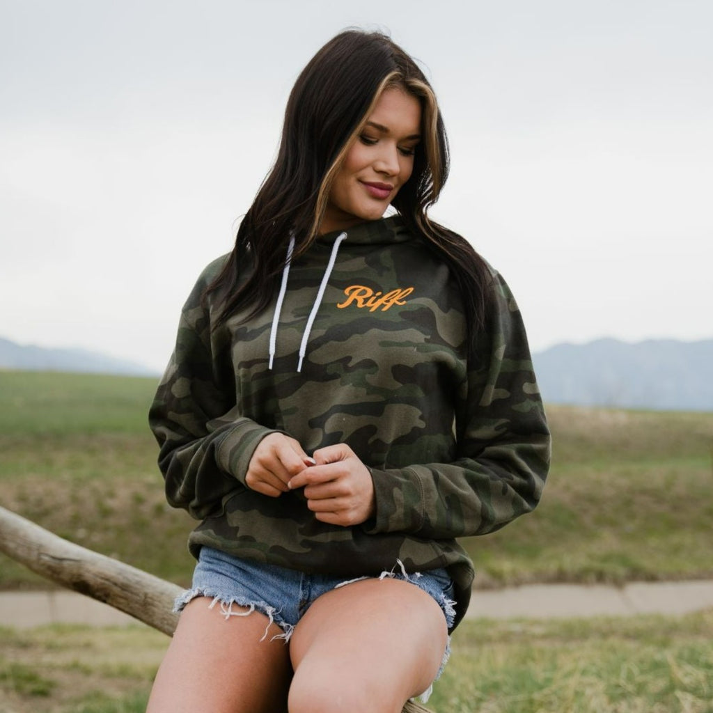 The Whiskey Riff Ultra-Soft Camo Hoodie (Unisex) - Small