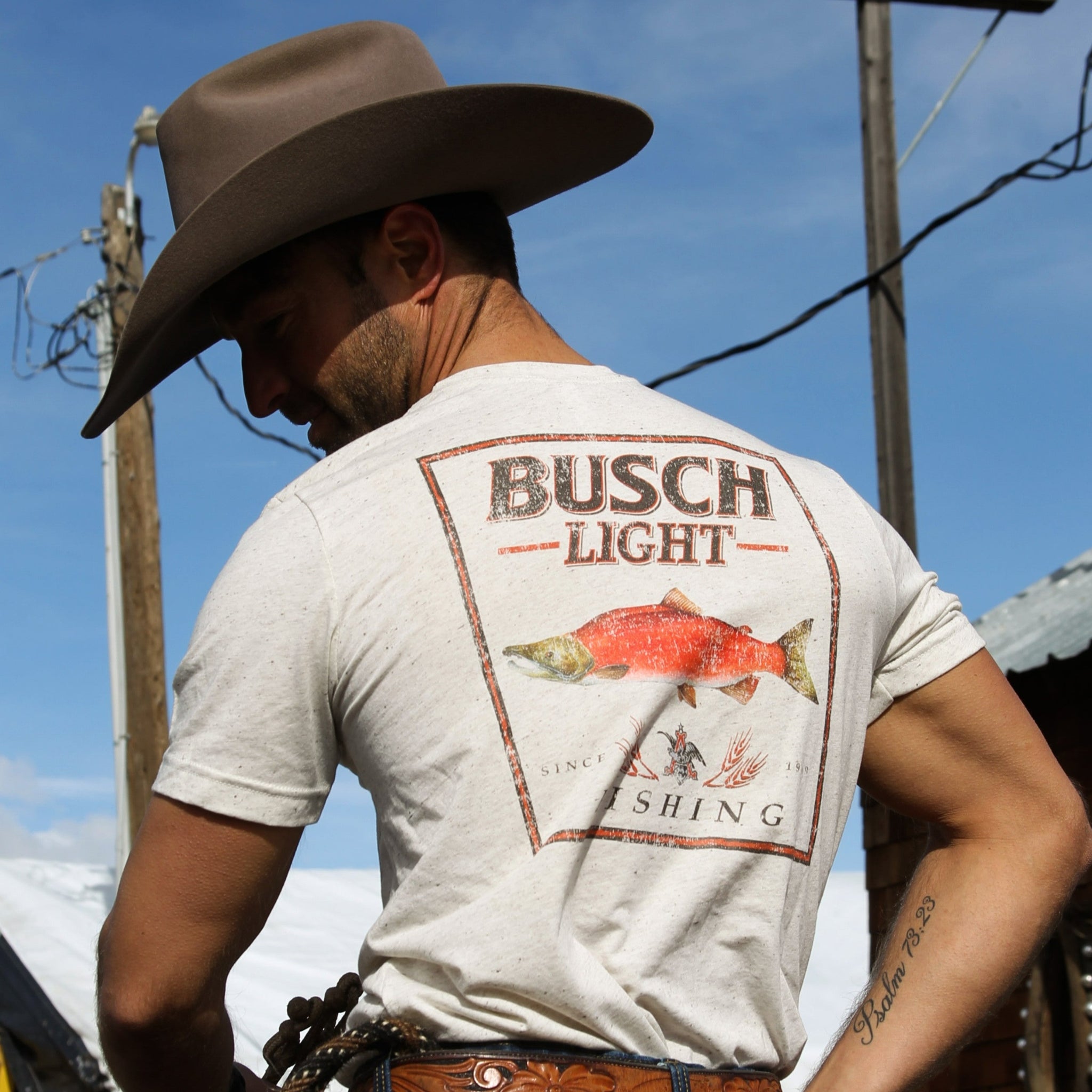 Busch Light Fishing Salmon T-Shirt - L