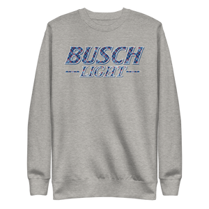 Busch Light USA Plaid Logo Crewneck Sweatshirt