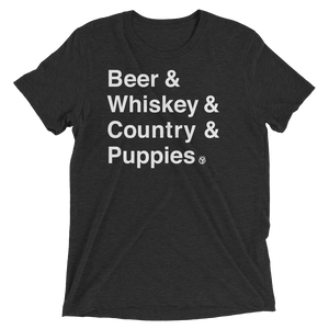 Beer & Whiskey & Country & Puppies T-Shirt