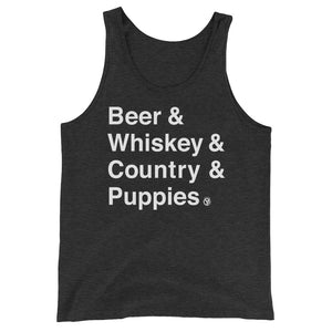 Beer & Whiskey & Country & Puppies Tank Top