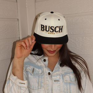 Busch Beer Beige Snapback Trucker Hat