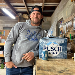 Blue Collar Busch Beer Drinker Hoodie