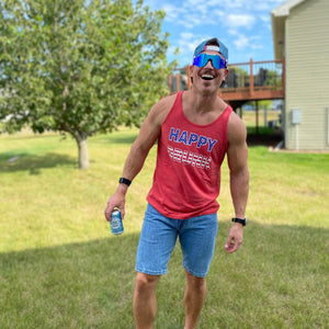 Happy Drunk Stars and Stripes Tank Top