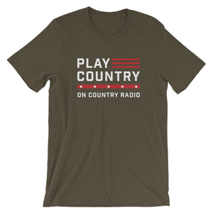 Play Country On Country Radio Military Green T-Shirt