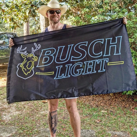 Busch Light Neon Buck Flag