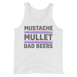 Mustache, Mullet & Dad Beers Tank Top