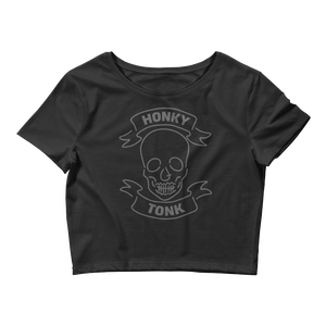 Honky Tonk Skull Women's Crop Top Tee