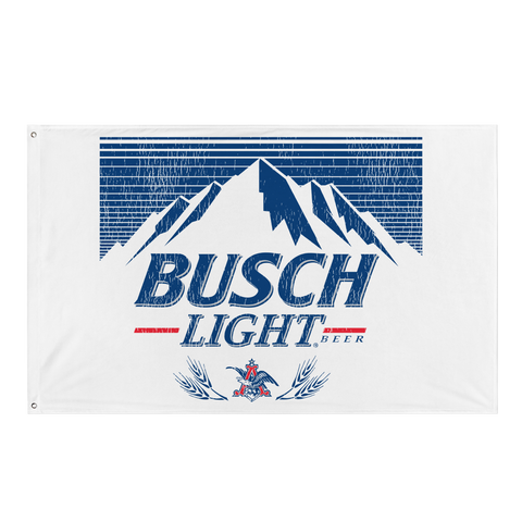 Whiskey Riff Shop Busch Light '90s USA Flag Logo Button Down Shirt - S