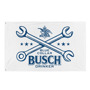 Blue Collar Busch Beer Drinker Flag