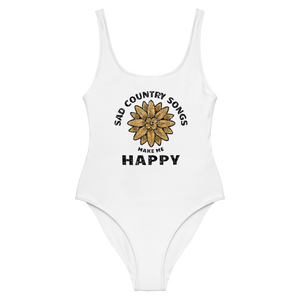 Sad Country Songs Make Me Happy One-Piece Swimsuit