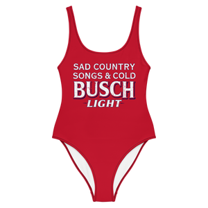 Sad Country Songs & Cold Busch Light One-Piece Swimsuit