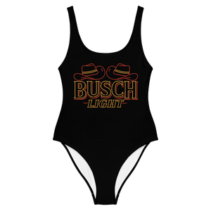 Busch Light Cowboy Hats Neon Sign One-Piece Swimsuit