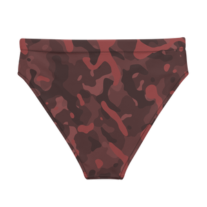Red Camo High-Waisted Bikini Bottom