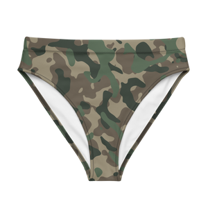Woodland Camo High-Waisted Bikini Bottom