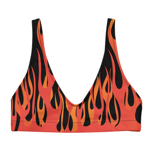 Retro Flames Bikini Top