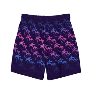 Palm Trees Retro Wave Swim Trunks