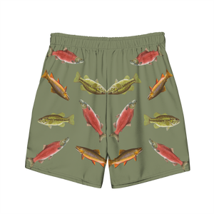 Freshwater Fish Salad Swim Trunks