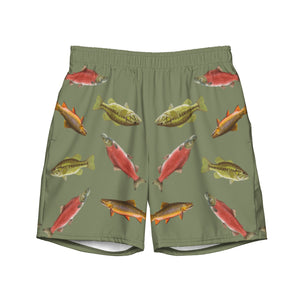 Freshwater Fish Salad Swim Trunks