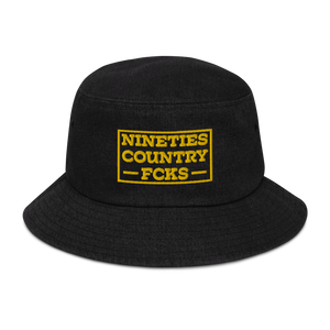 Nineties Country Fcks Denim Bucket Hat