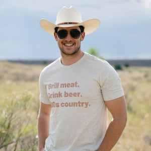 Grill Meat Drink Beer '90s Country T-Shirt