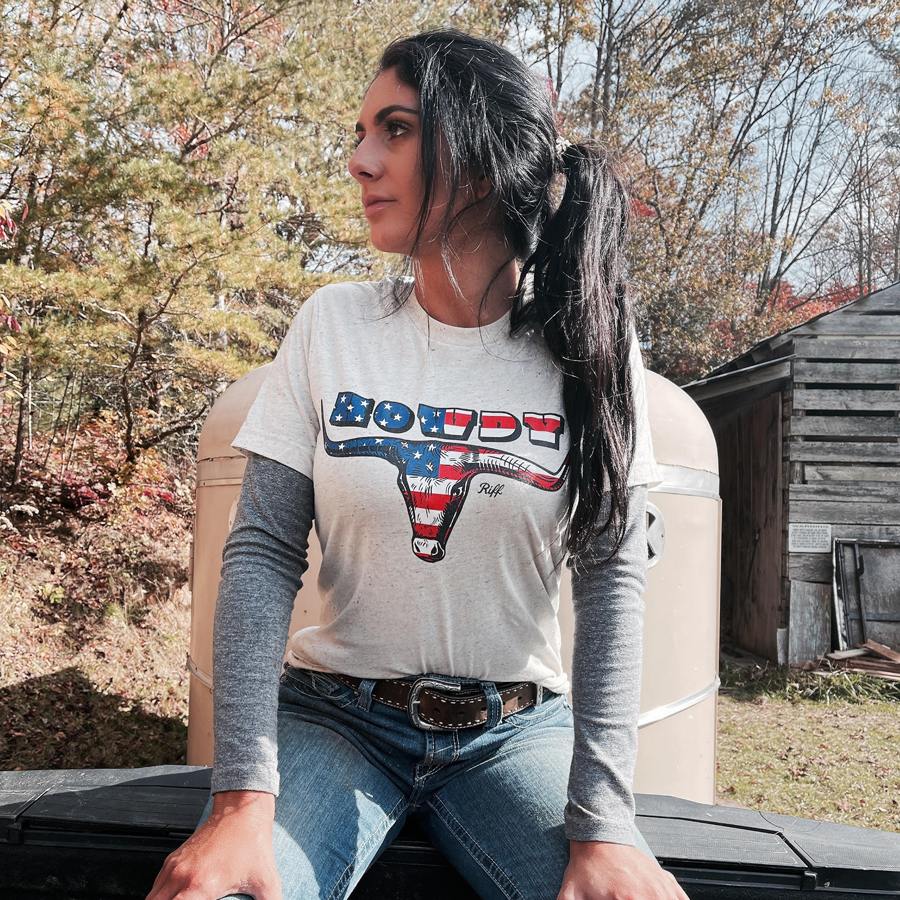 Howdy Bull American Flag T-Shirt – Whiskey Riff Shop