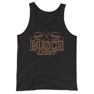 Busch Light Cowboy Hats Neon Sign Tank Top